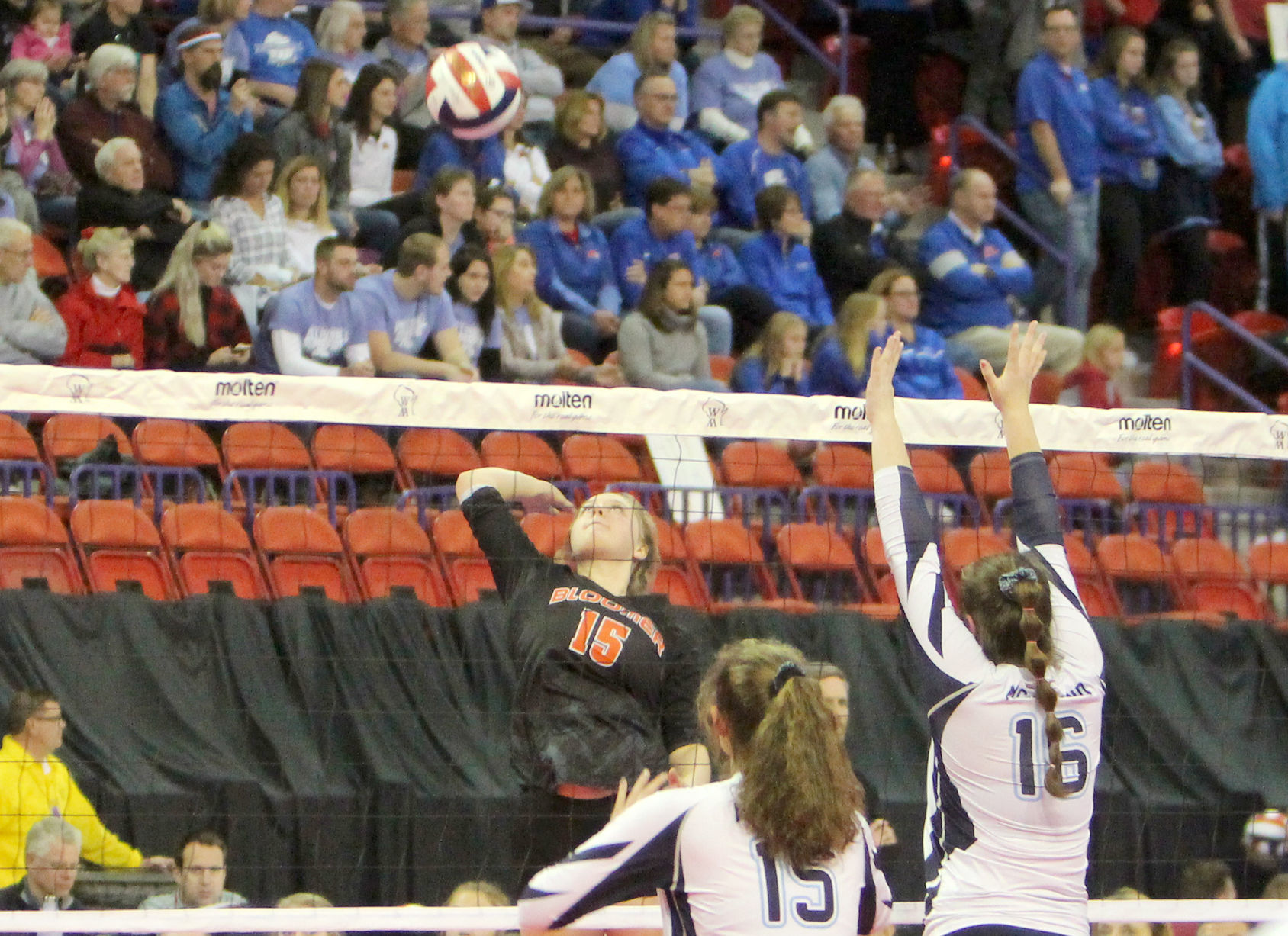 Bloomer volleyball vs McFarland 11-8-19